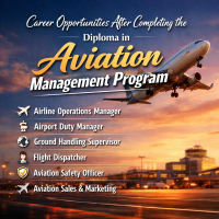 Career opportunities after completing the Diploma in Aviation Management Program